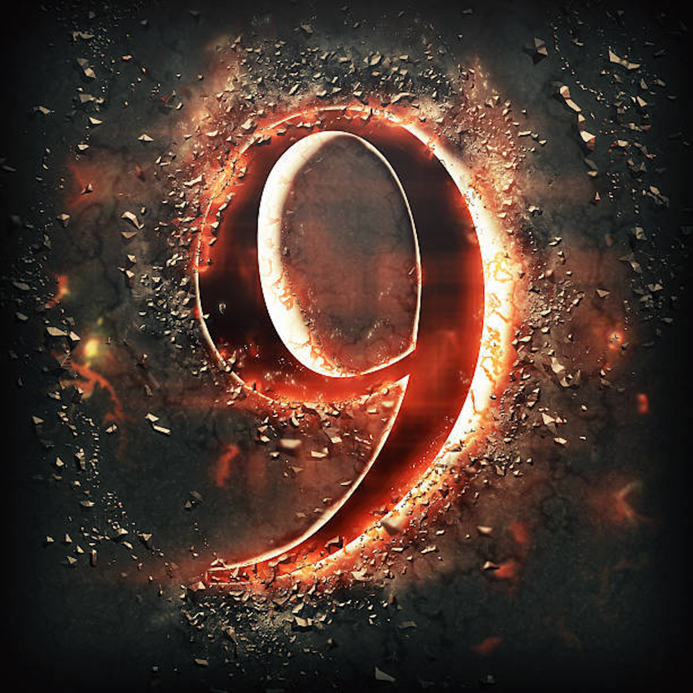 Цифра 9 арт. Огненная девять. Горящая цифра 9. Огненная девятка